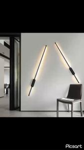 Đèn Led treo tường 60cm 3 chế độ màu ốp tường trang trí phòng khách phòng ngủ cầu thang Led 10W VT92 Ngọc Thắng