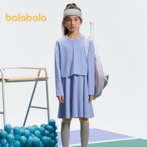 Balabala Childrens Sun Protection Set 2024 New Summer Cuhk Kids Cool Quick Drying Two Piece Girls Sport