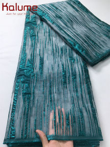 African Gilding Lace Fabric Brocade French Organza Tulle Jacquard Laces Fabric Satin for Sewing Nigerian Wedding Party F4096