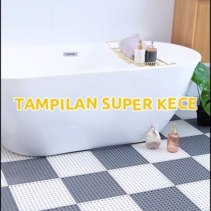 Karpet Kamar Mandi Anti Licin Keset Lantai Anti Slip Polkadot Dapur Mat Non-Slip Karpet Anti Licin Serbaguna GOSHOP88