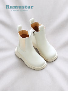 Baby Martin Boots Soft Bottom Learning to Walk Shoes Girls Toddler Footwear Trendy Pure Color British Style Rubber Outsole