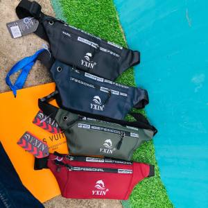 กระเป๋าคาดแอล เรียบง่ายและทันสมัยกระเป๋าคาดเอวสำหรับผู้ชายหญิงฟิตเนสออกกำลังกายกิจกรรมกลางแจ้งวิ่ง มัลติฟังก์ชั่น เข็มขัดปรับใส่ 9 นิ้วสูง 4   นิ้ว