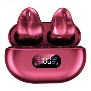 Bluetooth 5.3 Earphone Wireless Clip-on-Ear Bone Conduction Bluetooth Headset Non-In-Ear Long Battery Life Fingerprint Touch Headset Waterproof Bluetooth Earphone Bluetooth Earphone Wireless Sports Headset