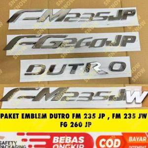 Emblem Logo Tulisan Dutro FM 235 JP FM 260 JP FM 235 JW Chrome Mobil Universal