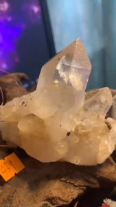 Cụm đá Thạch Anh Lemurian tán sắc pha lê trong suốt phong thủy năng lượng vũ trụ