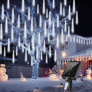 Solar LED Meteor Shower String Light Outdoor Icicle Fairy Light for Christmas Tree Wedding Party Garden Camping Decor Solar Lamp