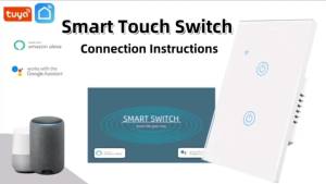 Tuya US Standard Touch Light Switch Wi Fi Bluetooth Wireless Touch Voice Control Wall Switch For Smart Home Automation Alexa
