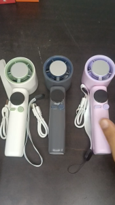 Portable Handheld Fan 199 Adjustable Speeds Kipas Mini Cooling Fan Digital Display USB Rechargeable High Speed Home Outdoor Travel Fan