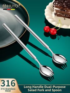 HUYO | Multi-Purpose Long Handle Stainless Steel Spoons