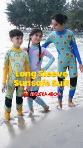 Cheekaaboo Kids Long Sleeve Sunsafe Suit – 2.5mm Neoprene Thermal Swimsuit with UPF50+ Sun Protection & Stretch Sleeves (4–12 Years)