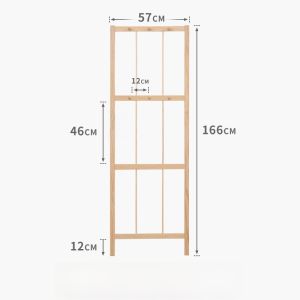 Corner Floor Standing Multi-Functional Simple Bag Hanging Rack Space Saving Clothes Hanger for Bedroom Home Use Wooden Craft
