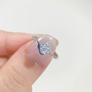 LAZO DIAMOND Twirl Illusion Diamond Ring in 9k White Gold