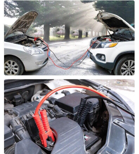 ต่อไฟโดยไม่ต้องเคลื่อนย้ายรถ สายจัมป์สตาร์ท 2500AMP ยาว 4 เมตร สายจิ้มแบตเตอรี่ ทองแดงบริสุทธิ์ตัวหนา กันไฟรั่ว แรงกัดแข็งแกร่งเป็นพิเศษ สายพ่วงแบตเตอรี่รถยนต์ ใช้ได้กับรถทุกรุ่น100%ได้ผล สายพ่วงแบตรถยน สายพ่วงแบตรถ24v สายจั้มแบตรถยน สายพ่วงรถยนต์