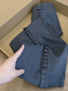 Slimming High Waist Wide Leg Pants Simple Pleated Straight Leg Suit Casual Long Trousers for Women Summer Fashion Commute Style