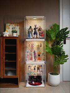 Customizable Display Shelf With Hole Board for Collectibles Storage