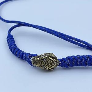 Brass Snake Head Clasp Connector For DIY Woven Leather Bracelet DIY Jewelry Making Decorative Beads