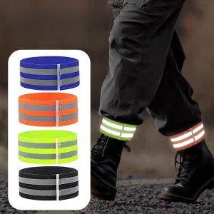5pcs Cycling Reflective Leg Straps Bicycle Belt Straps Leg Straps Perfect Tool for Tightening and Rolling Up Trouser Legs