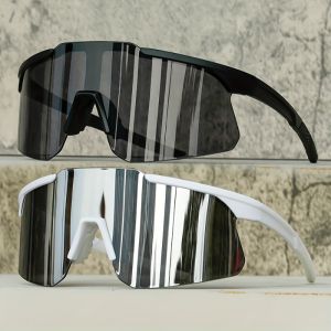 Oversize Sunglasses Men Fashion Mirror Sports Goggle for Skiing Trendy Women Anti-UV Outdoor Hiking UV400 Sun Glasses