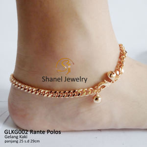 Gelang Kaki Wanita Xuping Jewelry Lapis Emas Perhiasan Premium GLKG002