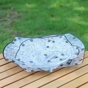 Portable Foldable Camping Tableware Lightweight Folding Bowl Plate Travel Chopping Board Food-Grade Tableware Kitchen Tools