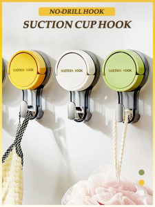Suction Hooks Strong Vacuum Power Traceless No-Drilling Adhesive Hooks for Home Bathroom Kitchen Door Back and Toilet