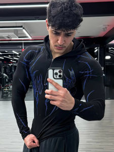 Muscle-Showing Quick-Drying High-Elasticity Mens Fitness Compression Shirt