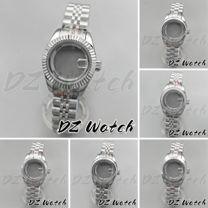 DZ 28MM Ladys NH05 NH06 Watch Accessories Stainlsee Steel Case Strap Fulted/Polished/Slope/Diamond Decoration Sapphire Glass