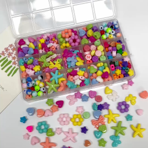 Acrylic Heart Beads / Star / Butterfly - DIY Jewelry Accessories✨ For Necklace Bracelet Craft - Warna Candy Mix (Lucu & Unik)