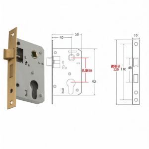 GUTE | Dual-tongue Single Tongue Door Lock Body 50
