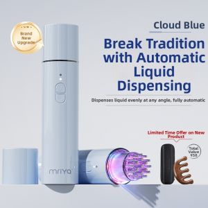 Red and Blue Light Hair Growth Device with Scalp Massaging and Medication Application mriya