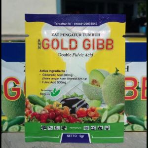 ZPT Zat Pengatur Tumbuh GOLD GIBB 5 gram GA3 Giberelin Gibberelic Acid PLUS Fulvic Acid