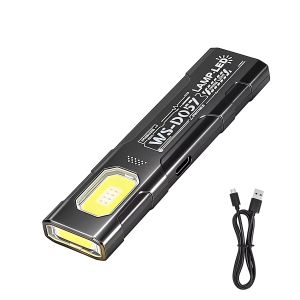1 Đèn Pin LED COB Loại C Sạc 550LM Đèn Pin Mini Di Động Bỏ Túi Đèn Lồng Có Nam Châm Khẩn Cấp Lũ Lụt Đèn Làm Việc Chống Thấm Nước