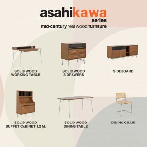 INDEX LIVING MALL ตู้ 3 ลิ้นชัก รุ่นอาซาฮิกาวะ - สีไลท์ ทีค