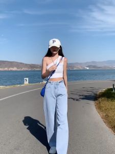 High-Waist Wide-Leg Jeans Women 高腰垂感阔腿牛仔裤