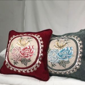 Dreamynight Home Ornate Velvet Cushion Cover 45cm x 45cm – Premium Decorative Pillow Case for Home Décor