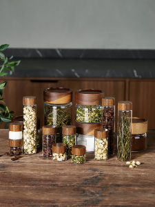 YYIEDERNG | Compact Portable Sealed Moisture-Proof Food-Grade Aesthetic Glass Mini Storage Jar