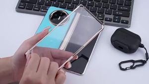 szhaiyu | Shockproof Golden Border Leather Phone Case For Samsung Galaxy Z Fold 8 7 6 5 4 Fold8 Ultra Steel Film Hinge Protection Cover