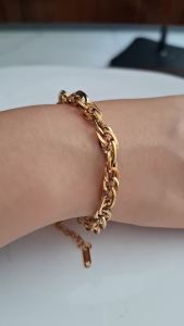 Gelang Titanium Double Rante Elegan Anti Karat Anti Luntur dapat dipakai sehari-hari gt325