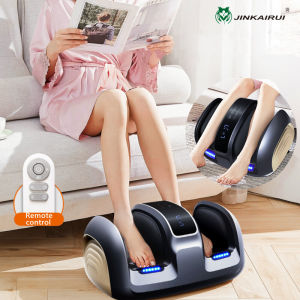 Jinkairui เครื่องนวดเท้าพร้อมความร้อนและรีโมทสําหรับการไหลเวียนและบรรเทาอาการปวดขานวดลึกไฟฟ้าและของขวัญลูกวัวสําหรับเพื่อนในครอบครัว