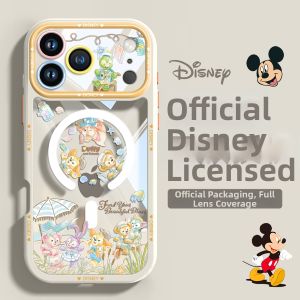 pinsai | Transparent Magnetic Stand Phone Case Compatible with iPhone All-inclusive Anti-fall