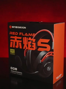 Eweadn CY5 Red Flame 5 – Five-Mode Wireless Gaming Headset with 7.1 Surround Sound