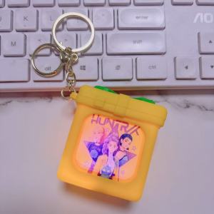 Witch Squad Anime Peripheral K Pop Demon Hunters Keychain Luminous Night Light Decoration Kid Gift Doll Bag Hanging Ornament