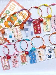 Good Things Happen DIY Keychain Accessories Double-Sided Acrylic Pendant Meaning Good Blessing Bag Car Key Ornaments