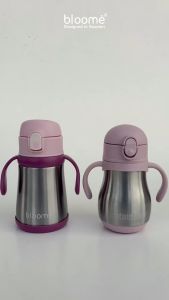 Bloome Stainless Steel Training Straw Cup - Botol Minum Anak