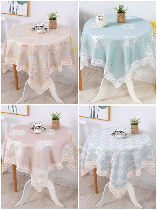 Small Coffee Table Modern Bedside Table Square Plaid Tablecloth Lazada