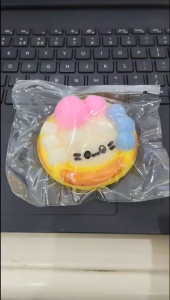Squishy bánh trứng hình Mèo con Đồ chơi giảm Stress cho trẻ em người lớn