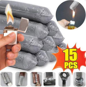 3/6/9/15Pcs Low Temperature Repair Welding Rods Small Holes Repair Easy Melt for Powder Cored Aluminum Patch Up Rod Stainless Steel Repairing