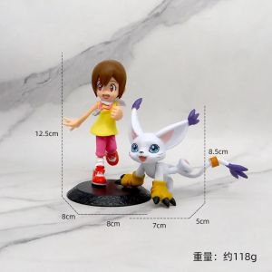Bandai | Anime digimon adventure figure yagami taichi ishida yamato yagami hikari takaru action model decorations pvc toys gifts