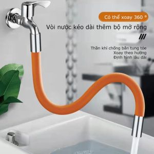 Ống nối dài vòi nước xoay 360° ống silicon tất cả các kết nối đồng GA625