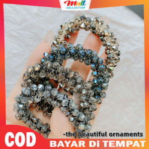 MALL iKat Rambut Gelang Wanita Crystal Cantik Mutiara Fashion Korea ACC12